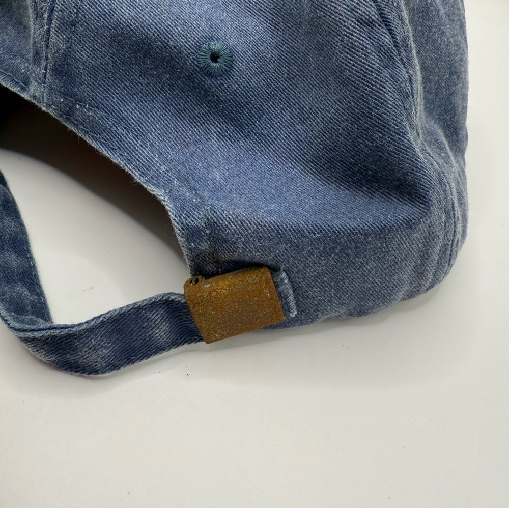 Vtg zkapz "North Of Sixty" Grayling Fis Blue Denim Hat One Size Baseball Cap Hat - Picture 5 of 8